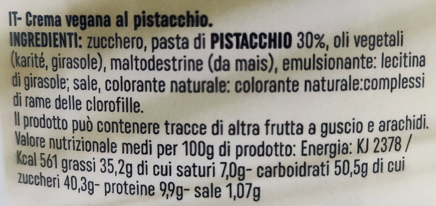 Crema Spalmabile Pistacchio Vegana