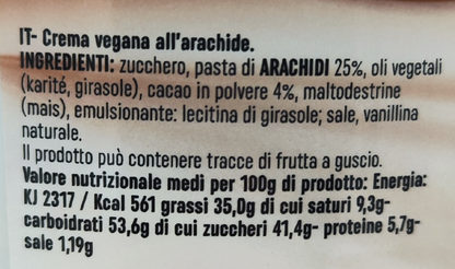 Crema Spalmabile Arachidi e Cacao Vegana