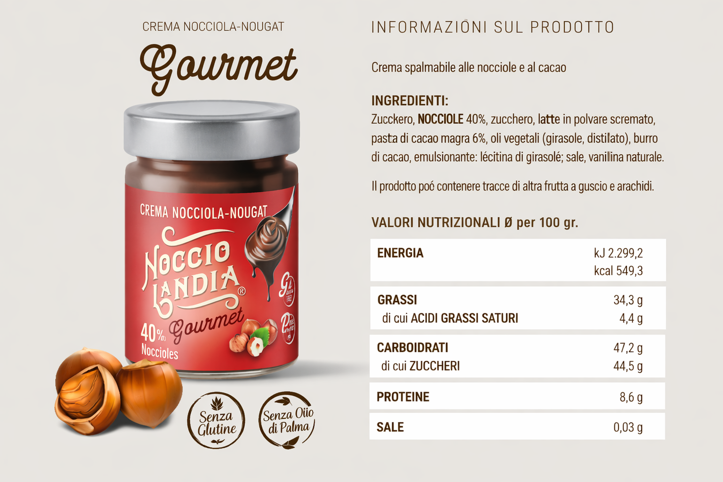 Crema Spalmabile Nocciola Gourmet
