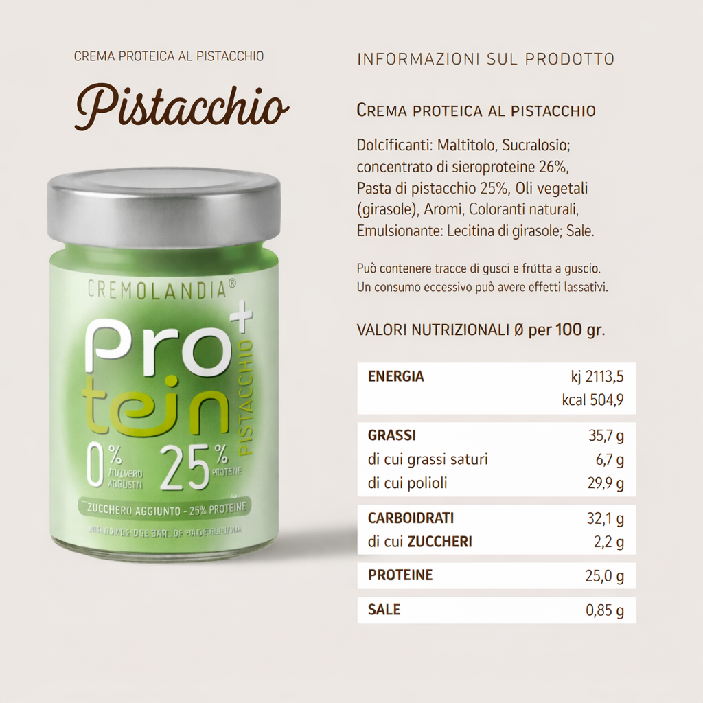 Crema Spalmabile al pistacchio Proteica