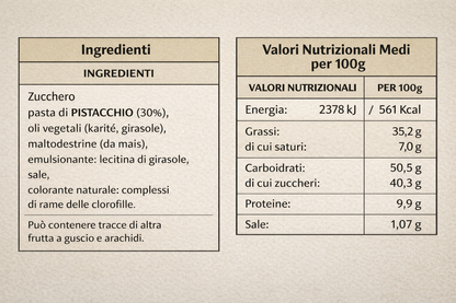Crema Spalmabile Pistacchio Vegana