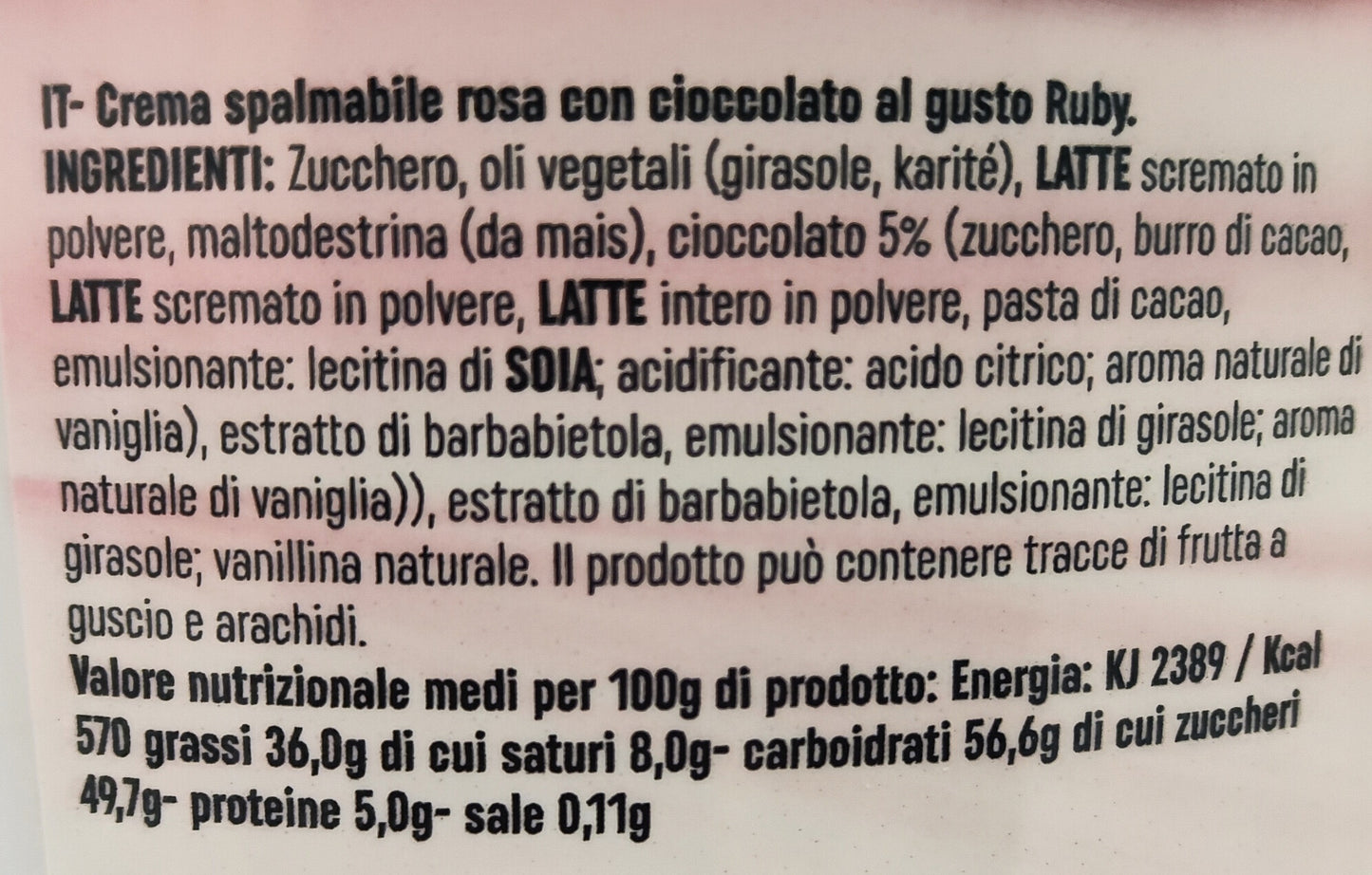 Crema Spalmabile Al Cacao Ruby