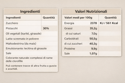 Crema Spalmabile Al Pistacchio